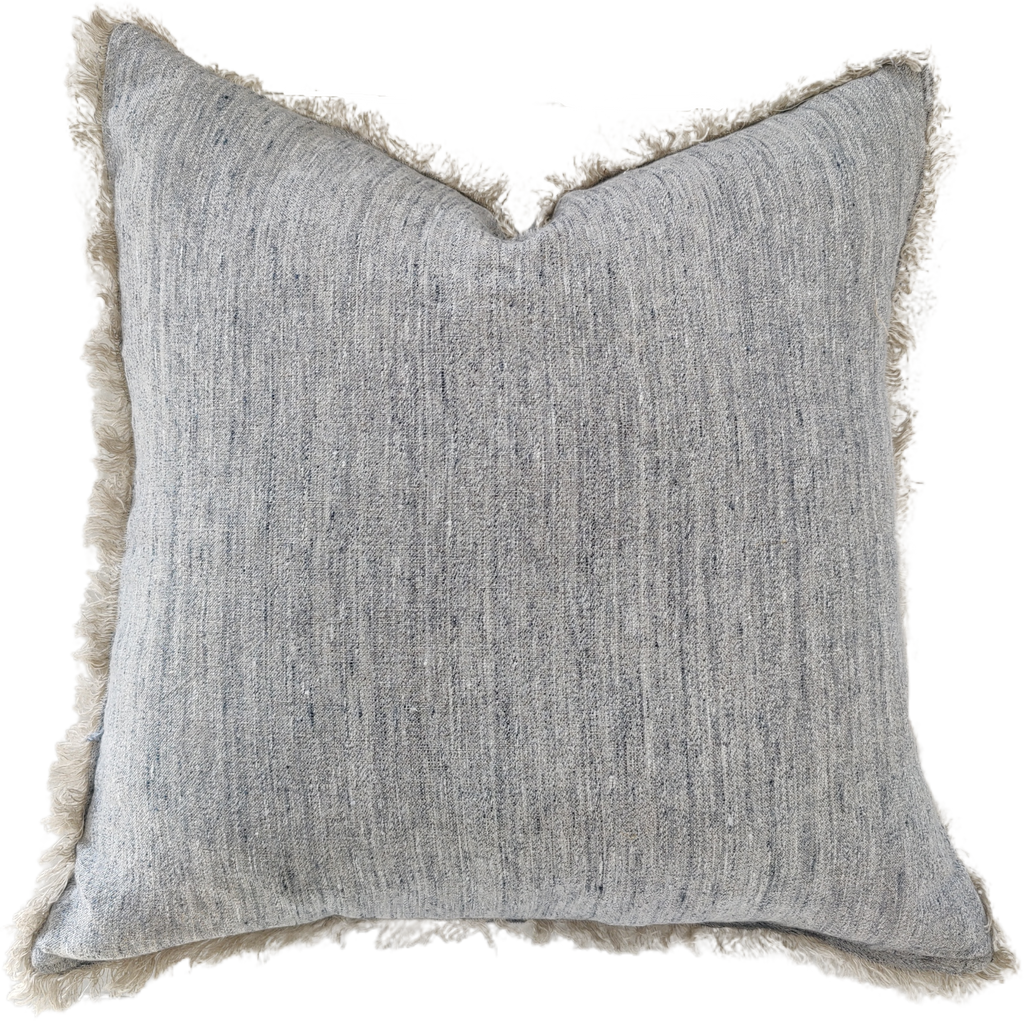 RESTOCK EARLY OF JAN 2025 - Bled French Linen Fringed Edge Cushion Square 55cm