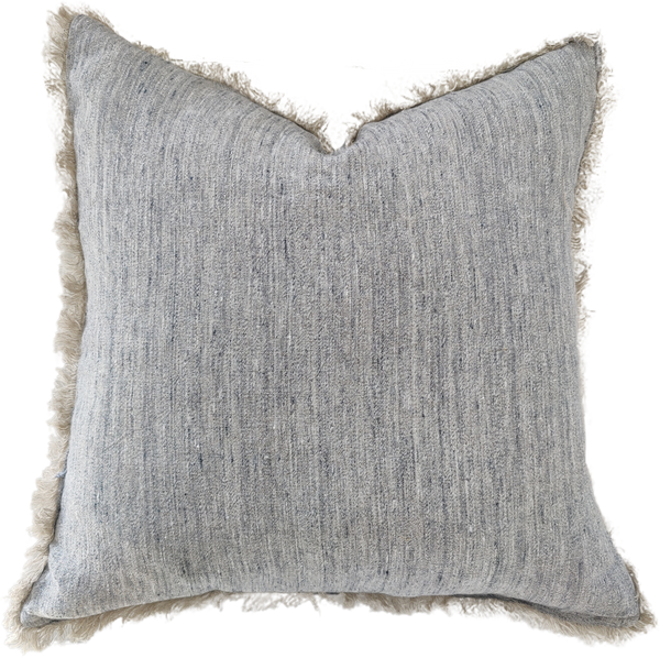 Bled French Linen Fringed Edge Cushion Square 55cm