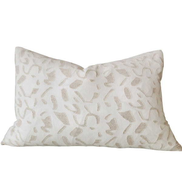 PREORDER | Alaine Linen Cotton Cushion 40x60cm Lumbar - Off White | Natural