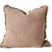 Champêtre Heavy Weight French Linen Cushion 55cm Square - Clay