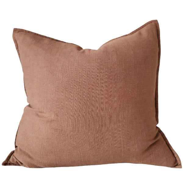 PREORDER | Millard Linen Cotton Cushion 55cm Square - Nimes Nutmeg