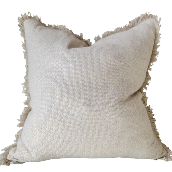 PREORDER | Lola Linen Cotton Cushion 55x55cm - Off White | Ivory