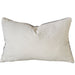 Millard Jacquard Linen Cushion 40x60cm Lumbar - Gassin White with Black Piping