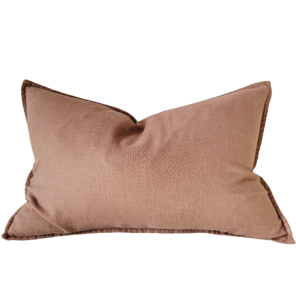 PREORDER | Millard Linen Cotton Cushion 40x60cm Lumbar - Nimes Nutmeg