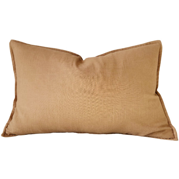 PREORDER | Millard Linen Cotton Cushion 40x60cm Lumbar - Sandcastle Yellow