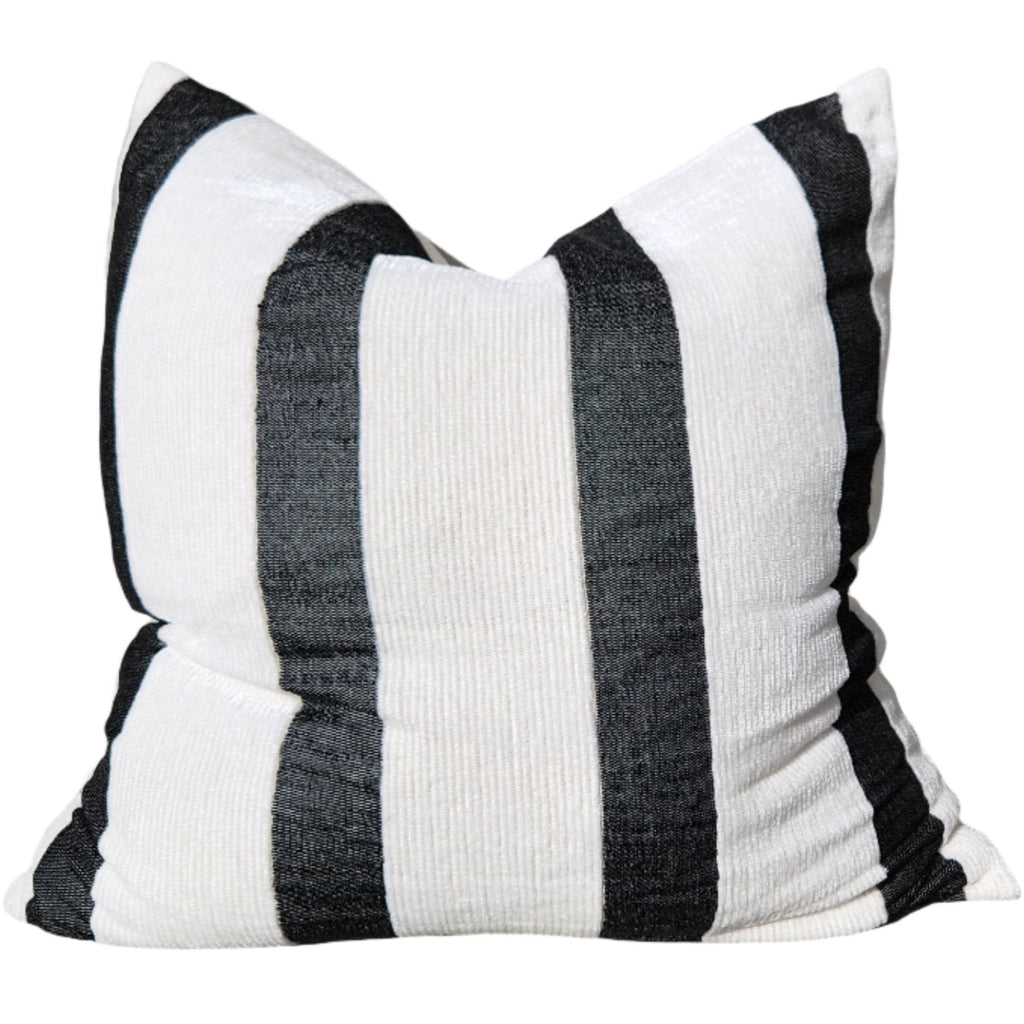 Palma Corduroy Cushion 55cm Square - Off White | Black