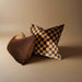 Urban Chic 55cm Square - Black and Burnt Orange Check