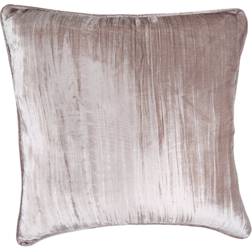 Brielle Silk Velvet Cushion 55cm Square - Champaign Pink Lady