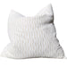 Mosaic Jacquard Linen Cotton Cushion 55cm Square | Off White & Beige