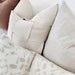 Chartres Jacquard Linen Cotton Cushion 55cm Square | Natural