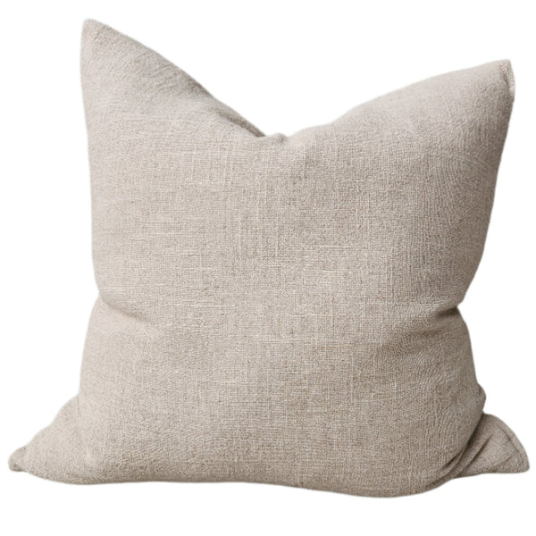 Olga Linen Cotton Cushion 60cm Square - Oatmeal