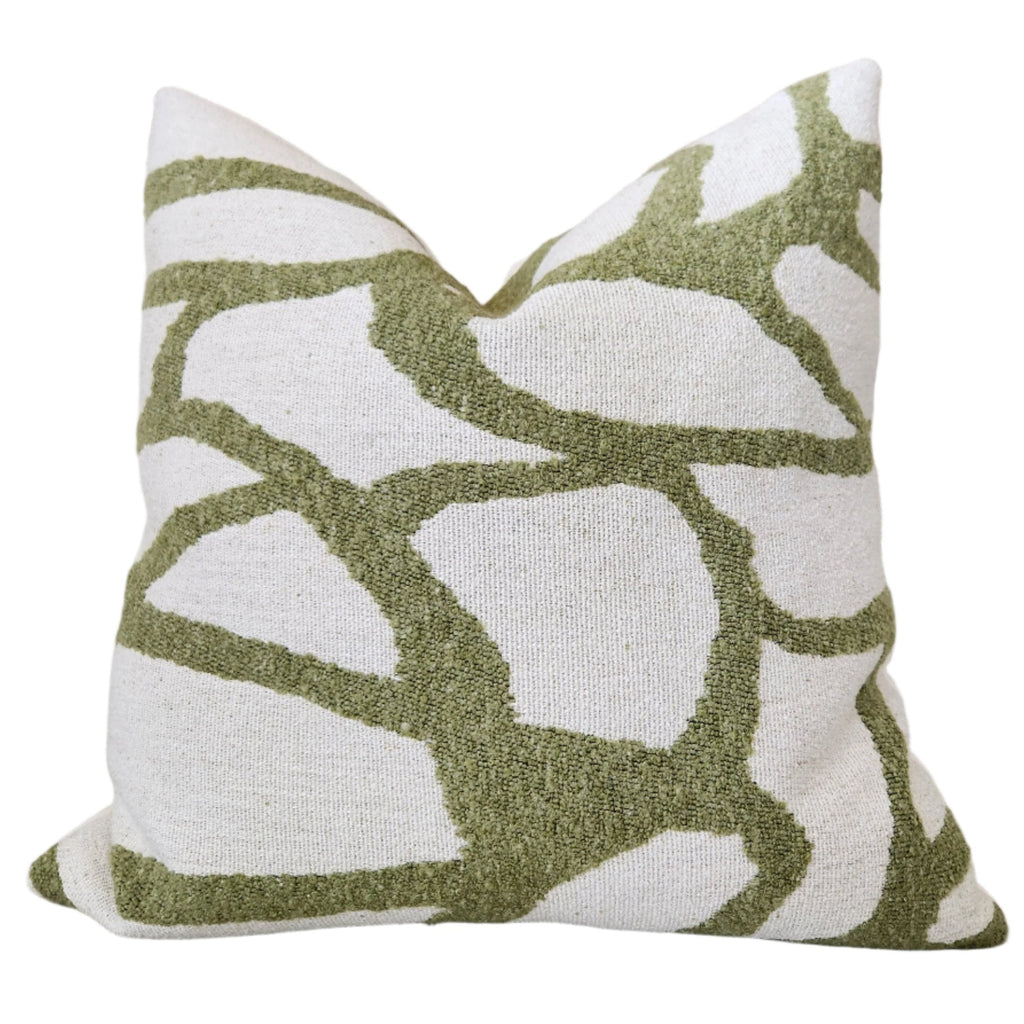 LAST ONE - Asher Cushion 50cm Square - Oliver Green