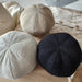 Olga Linen Cotton Cushion Round 25cm Diameter - Black