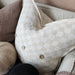 Annecy Check Linen Cotton Cushion 40x60cm Lumbar - Natural