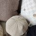 Olga Linen Cotton Cushion Round 25cm Diameter - Oatmeal