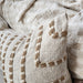 LAST ONE - Maya Embroidery Linen Cushion 55cm Square - Natural | White