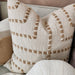 Maya Embroidery Linen Cushion 55cm Square - Natural | White