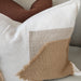 Mykonos Jute Linen Corduroy Cushion 40x60cm Lumbar - Off White | Natural