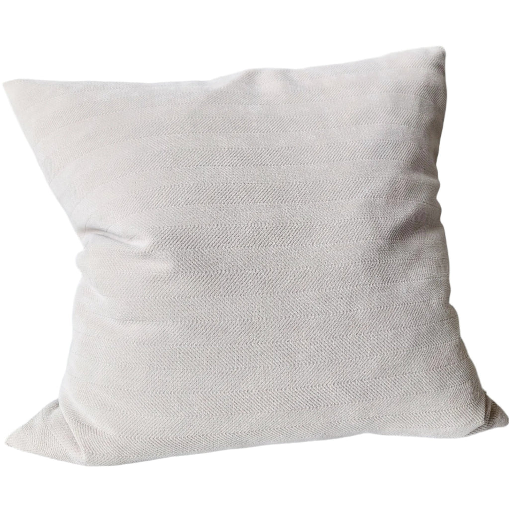 LAST ONE - Ellie Herringbone Cushion 55cm Square - Cream White