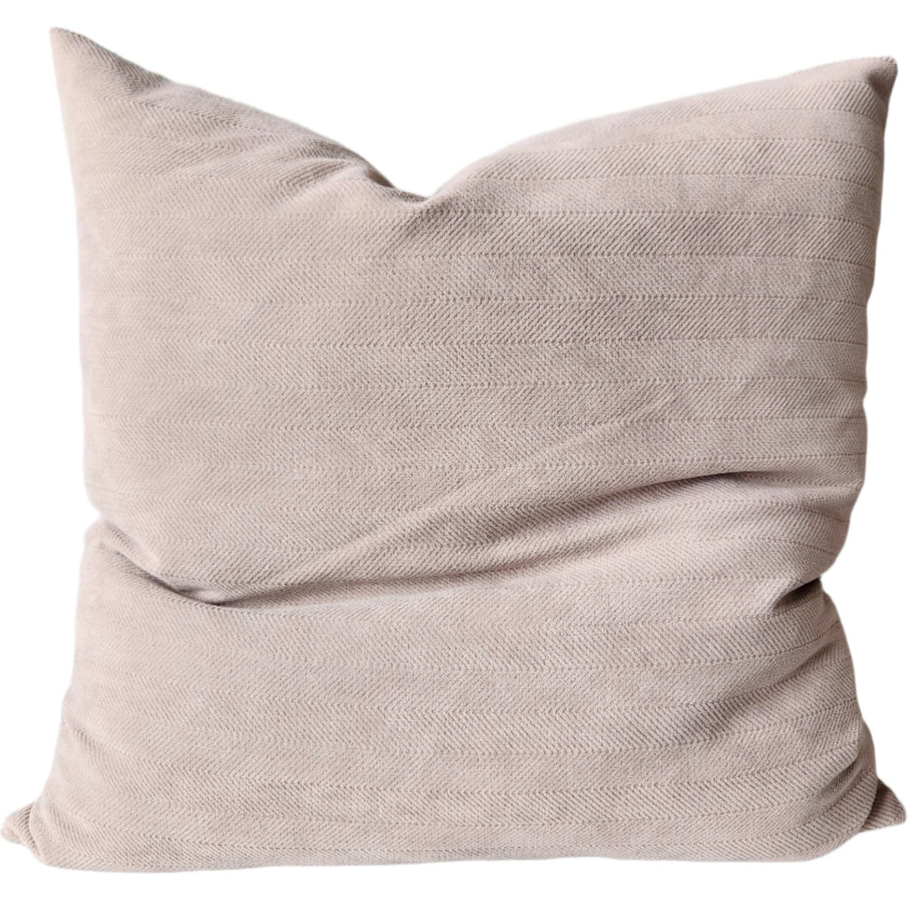 Ellie Herringbone Cushion 55cm Square - Desert Taupe