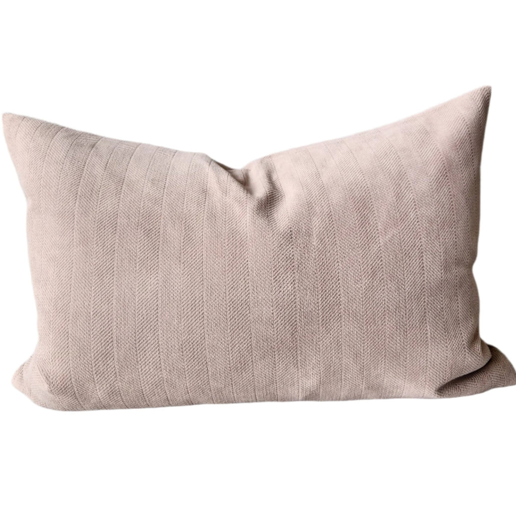 Ellie Herringbone Cushion 40x60cm Lumbar - Desert Taupe