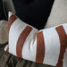 Palma Corduroy Cushion 40x60cm Lumbar - Off White | Rust