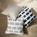 Eden Cushion 50cm Square - Black | Off White