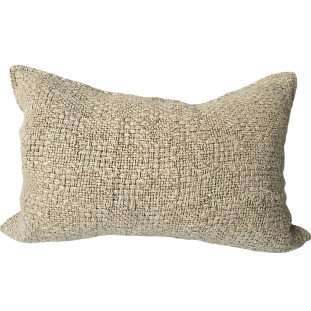 Détente Hand-loomed Rustic Texture Pure French Linen 40x60cm Lumbar - Rustic Natural