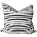 LAST ONE - LIMITED EDITION | Malibu Breeze Linen Cushion 50cm Square - White | Black Striped