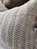 Détente Hand-loomed Rustic Texture Pure French Linen 55cm square - Rustic Striped