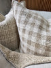 Détente Hand-loomed Rustic Texture Pure French Linen 55cm square - Plaid Natural