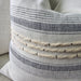 LIMITED EDITION | Malibu Breeze Linen Cushion 55cm Square - Blue & White | Embroidery