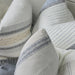 LIMITED EDITION | Malibu Breeze Linen Cushion 55cm Square - Blue & White | Embroidery