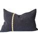 Alexia Linen Cotton Cushion 40x60cm Lumbar - Black