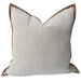 Nova Double Sided Linen Cotton Cushion 55cm Square - Clay | Natural