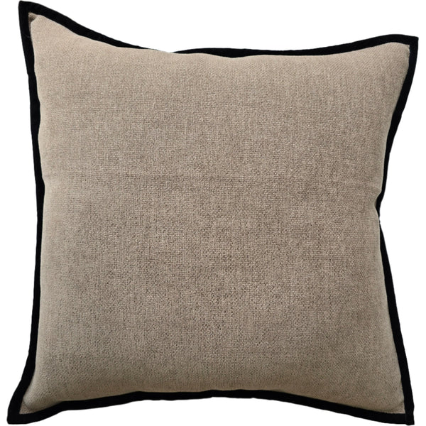 Maya 55cm Square - Khaki | Black Border