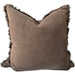 Champêtre Heavy Weight French Linen Cushion 55cm Square  - Chocolate Brown