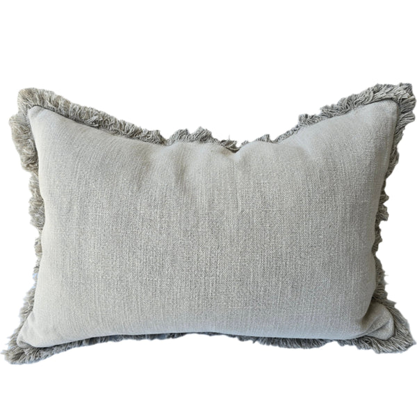 Champêtre Heavy Weight French Linen Cushion 40x60cm Lumbar - Natural