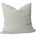 Houndstooth Linen Cotton Cushion 55cm Square  - Natural