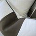 Reine Heavyweight Linen Cushion 55cm Square - Off White | Army Green Border