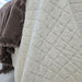 Lagoon Linen Cotton Quilted Bed Cover Massive Blanket Coverlet 240 x 230cm - Natural