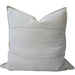 Eveleigh Stonewashed Linen Cotton Cushion 55cm Square - Oatmeal | Embroidery Double Striped