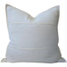 Eveleigh Stonewashed Linen Cotton Cushion 55cm Square - Off White | Embroidery Double Striped