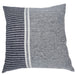 LAST ONE - Aya Linen Cushion 55cm Square - White | Ocean Blue Striped