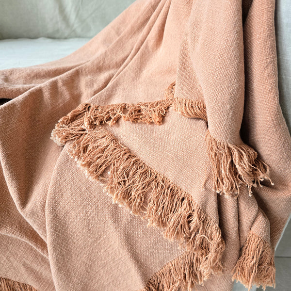 PREORDER NOW | March DROP - Champêtre Heavy Weight French Linen Massive Throw 140x220cm - Tangerine