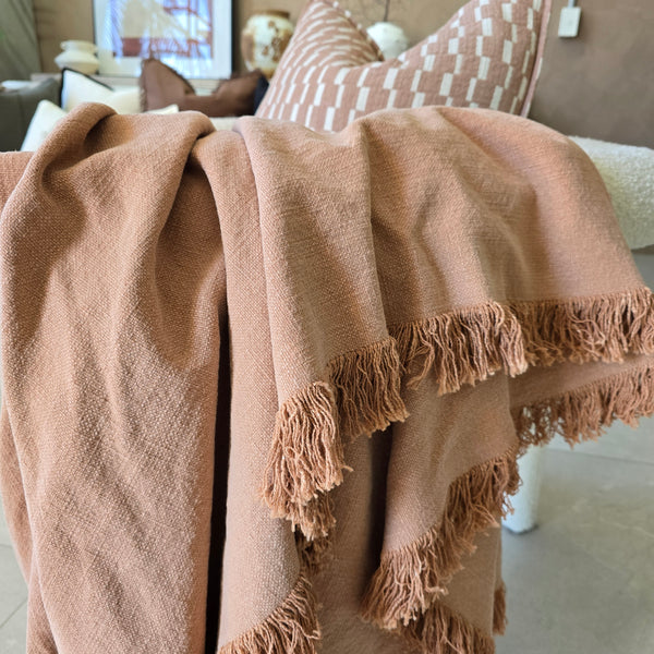 PREORDER NOW | March DROP - Champêtre Heavy Weight French Linen Massive Throw 140x220cm - Peach Fuzz