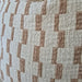 Mosaic Jacquard Linen Cotton Cushion 55cm Square - Off White | Mocha Mousse