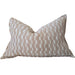 LAST ONE - Mosaic Jacquard Linen Cotton Cushion 40x60cm Lumbar - Mocha Mousse | Off White