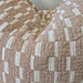 LAST ONE - Mosaic Jacquard Linen Cotton Cushion 40x60cm Lumbar - Mocha Mousse | Off White