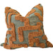 Romantic Nostalgia Cushion 55cm Square  - Green | Burnt Orange